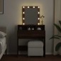 vidaXL Toeletta con LED Rovere Marrone 80x41x144,5 cm vidaXL Toeletta con LED Rovere Marrone 80x41x144,5 cm