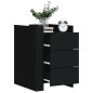 vidaXL Comodino Nero 45x50x65 cm in Legno Multistrato vidaXL Comodino Nero 45x50x65 cm in Legno Multistrato