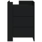 vidaXL Comodino Nero 45x50x65 cm in Legno Multistrato vidaXL Comodino Nero 45x50x65 cm in Legno Multistrato