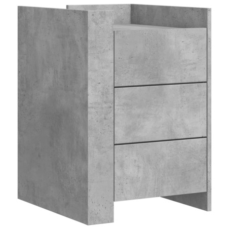 vidaXL Comodino Grigio Cemento 45x50x65 cm in Legno Multistrato