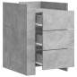 vidaXL Comodino Grigio Cemento 45x50x65 cm in Legno Multistrato vidaXL Comodino Grigio Cemento 45x50x65 cm in Legno Multistrato