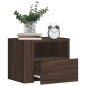 vidaXL Comodini a Muro 2 pz Rovere Marrone 45x30x35 cm vidaXL Comodini a Muro 2 pz Rovere Marrone 45x30x35 cm