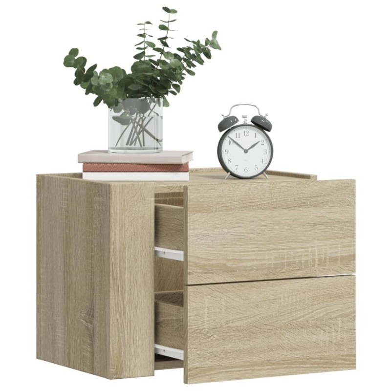 vidaXL Comodini a Muro 2 pz Rovere Sonoma 45x30x35 cm vidaXL Comodini a Muro 2 pz Rovere Sonoma 45x30x35 cm