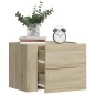vidaXL Comodini a Muro 2 pz Rovere Sonoma 45x30x35 cm vidaXL Comodini a Muro 2 pz Rovere Sonoma 45x30x35 cm