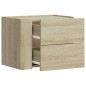 vidaXL Comodini a Muro 2 pz Rovere Sonoma 45x30x35 cm vidaXL Comodini a Muro 2 pz Rovere Sonoma 45x30x35 cm