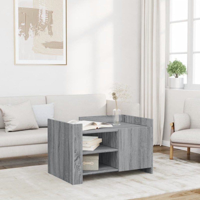 vidaXL Tavolino Salotto Grigio Sonoma 80x50x50 cm Legno Multistrato