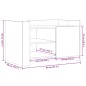 vidaXL Tavolino da Salotto Bianco 80x50x50 cm in Legno Multistrato