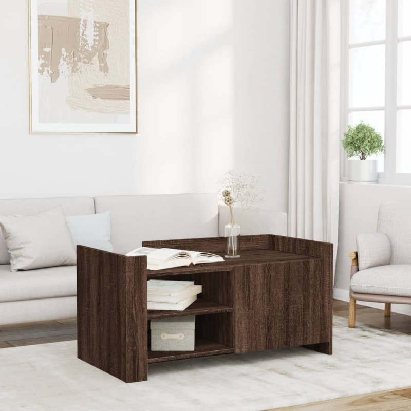 vidaXL Tavolino Salotto Rovere Marrone 100x50x50 cm Legno Multistrato