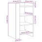 vidaXL Credenza Rovere Fumo 45x35x75 cm in Legno Multistrato vidaXL Credenza Rovere Fumo 45x35x75 cm in Legno Multistrato