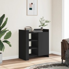 vidaXL Credenza Nera 73,5x35x75 cm in Legno Multistrato