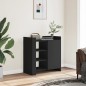 vidaXL Credenza Nera 73,5x35x75 cm in Legno Multistrato vidaXL Credenza Nera 73,5x35x75 cm in Legno Multistrato