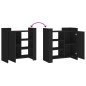 vidaXL Credenza Nera 73,5x35x75 cm in Legno Multistrato vidaXL Credenza Nera 73,5x35x75 cm in Legno Multistrato