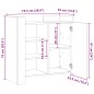 vidaXL Credenza Nera 73,5x35x75 cm in Legno Multistrato vidaXL Credenza Nera 73,5x35x75 cm in Legno Multistrato