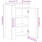 vidaXL Credenza Grigio Cemento 45x35x75 cm in Legno Multistrato vidaXL Credenza Grigio Cemento 45x35x75 cm in Legno Multistrato