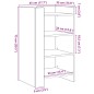 vidaXL Credenza Rovere Marrone 45x35x75 cm in Legno Multistrato vidaXL Credenza Rovere Marrone 45x35x75 cm in Legno Multistrato