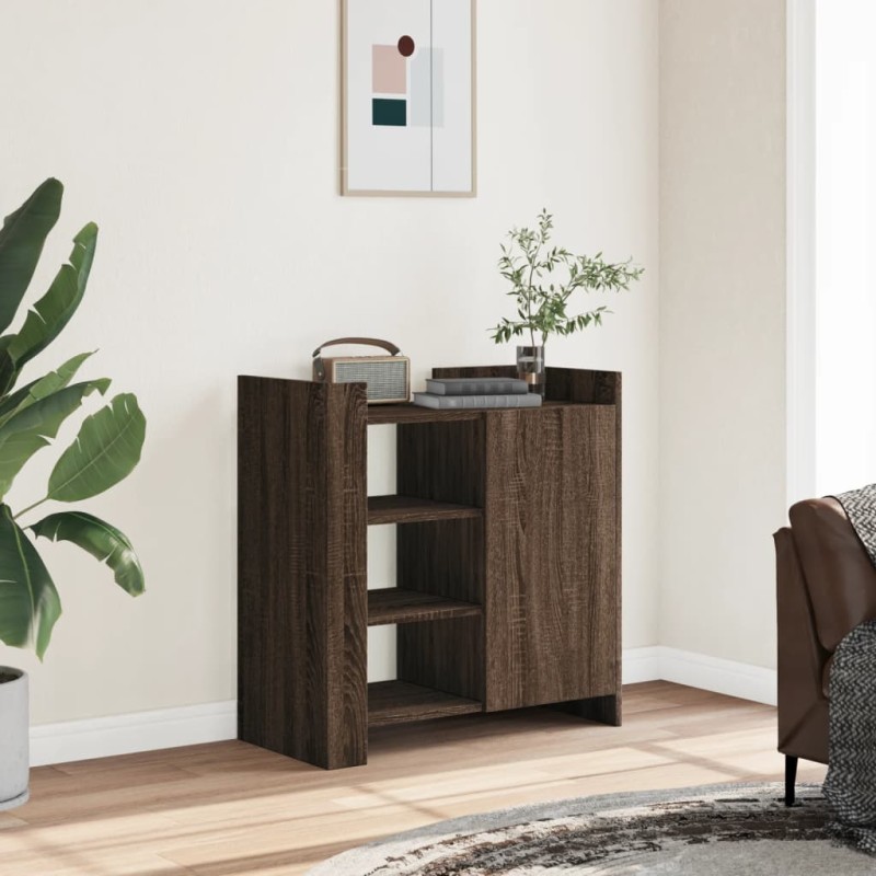 vidaXL Credenza Rovere Marrone 73,5x35x75 cm in Legno Multistrato vidaXL Credenza Rovere Marrone 73,5x35x75 cm in Legno Multistrato