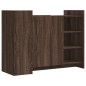 vidaXL Credenza Rovere Marrone 100x35x75 cm in Legno Multistrato vidaXL Credenza Rovere Marrone 100x35x75 cm in Legno Multistrato