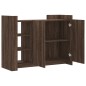 vidaXL Credenza Rovere Marrone 100x35x75 cm in Legno Multistrato vidaXL Credenza Rovere Marrone 100x35x75 cm in Legno Multistrato