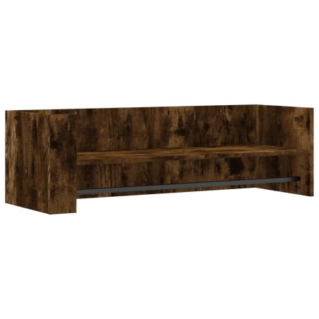 vidaXL Mensola a Muro Rovere Fumo 100x35x30,5 cm Legno Multistrato