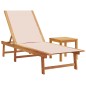 vidaXL Lettini Prendisole 2 pz e Tavolo Crema Legno Acacia e Textilene vidaXL Lettini Prendisole 2 pz e Tavolo Crema Legno Acacia e Textilene