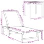 vidaXL Lettini Prendisole 2 pz e Tavolo Crema Legno Acacia e Textilene vidaXL Lettini Prendisole 2 pz e Tavolo Crema Legno Acacia e Textilene