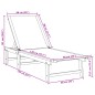 vidaXL Lettini Prendisole 2 pz Blu Legno Massello Acacia e Textilene