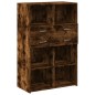 vidaXL Credenza Rovere Fumo 80x42,5x124 cm in Legno Multistrato vidaXL Credenza Rovere Fumo 80x42,5x124 cm in Legno Multistrato