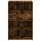 vidaXL Credenza Rovere Fumo 80x42,5x124 cm in Legno Multistrato vidaXL Credenza Rovere Fumo 80x42,5x124 cm in Legno Multistrato