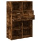 vidaXL Credenza Rovere Fumo 80x42,5x124 cm in Legno Multistrato vidaXL Credenza Rovere Fumo 80x42,5x124 cm in Legno Multistrato