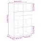 vidaXL Credenza Rovere Fumo 80x42,5x124 cm in Legno Multistrato vidaXL Credenza Rovere Fumo 80x42,5x124 cm in Legno Multistrato