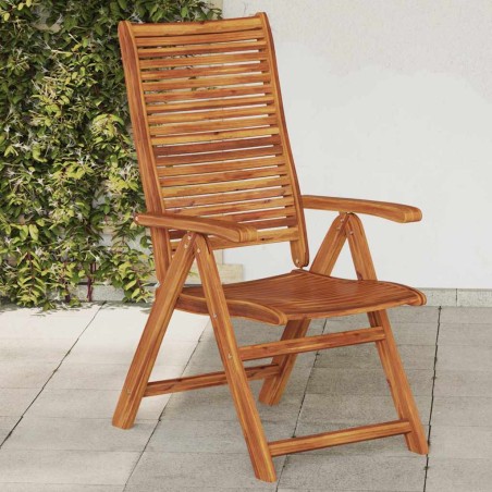 vidaXL Sedie Giardino Pieghevoli Reclinabili 2pz Legno Massello Acacia