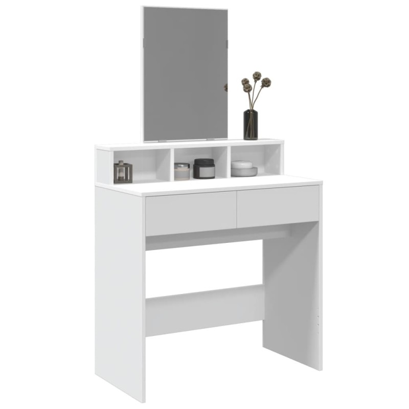 vidaXL Toeletta con Specchio Bianco 80x41x144,5 cm vidaXL Toeletta con Specchio Bianco 80x41x144,5 cm