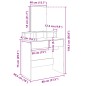 vidaXL Toeletta con Specchio Bianco 80x41x144,5 cm vidaXL Toeletta con Specchio Bianco 80x41x144,5 cm