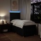 vidaXL Giroletto a Molle con Materasso Nero 90x190 cm in Tessuto vidaXL Giroletto a Molle con Materasso Nero 90x190 cm in Tessuto