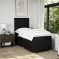 vidaXL Giroletto a Molle con Materasso Nero 90x190 cm in Tessuto vidaXL Giroletto a Molle con Materasso Nero 90x190 cm in Tessuto