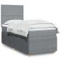 vidaXL Giroletto a Molle con Materasso Grigio Chiaro 90x190 cm Tessuto vidaXL Giroletto a Molle con Materasso Grigio Chiaro 90x190 cm Tessuto