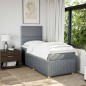 vidaXL Giroletto a Molle con Materasso Grigio Chiaro 90x190 cm Tessuto vidaXL Giroletto a Molle con Materasso Grigio Chiaro 90x190 cm Tessuto