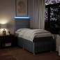 vidaXL Giroletto a Molle con Materasso Grigio Chiaro 90x190 cm Tessuto vidaXL Giroletto a Molle con Materasso Grigio Chiaro 90x190 cm Tessuto