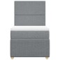 vidaXL Giroletto a Molle con Materasso Grigio Chiaro 90x190 cm Tessuto vidaXL Giroletto a Molle con Materasso Grigio Chiaro 90x190 cm Tessuto