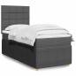 vidaXL Giroletto a Molle con Materasso Grigio Scuro 90x190 cm Tessuto