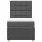 vidaXL Giroletto a Molle con Materasso Grigio Scuro 90x190 cm Tessuto