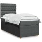 vidaXL Giroletto a Molle con Materasso Grigio Scuro 90x190 cm Tessuto vidaXL Giroletto a Molle con Materasso Grigio Scuro 90x190 cm Tessuto
