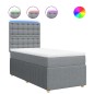 vidaXL Giroletto a Molle con Materasso Grigio Chiaro 90x190 cm Tessuto vidaXL Giroletto a Molle con Materasso Grigio Chiaro 90x190 cm Tessuto