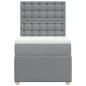 vidaXL Giroletto a Molle con Materasso Grigio Chiaro 90x190 cm Tessuto vidaXL Giroletto a Molle con Materasso Grigio Chiaro 90x190 cm Tessuto