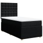 vidaXL Giroletto a Molle con Materasso Nero 90x190 cm in Tessuto vidaXL Giroletto a Molle con Materasso Nero 90x190 cm in Tessuto