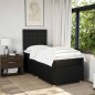 vidaXL Giroletto a Molle con Materasso Nero 90x190 cm in Tessuto vidaXL Giroletto a Molle con Materasso Nero 90x190 cm in Tessuto