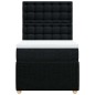 vidaXL Giroletto a Molle con Materasso Nero 90x190 cm in Tessuto vidaXL Giroletto a Molle con Materasso Nero 90x190 cm in Tessuto