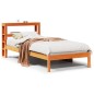 vidaXL Giroletto con Testiera Marrone Cera 75x190 cm Massello Pino