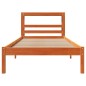 vidaXL Giroletto con Testiera Marrone Cera 75x190 cm Massello Pino