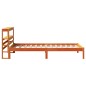 vidaXL Giroletto con Testiera Marrone Cera 75x190 cm Massello Pino